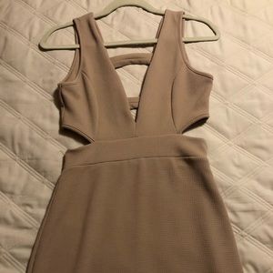 Tan Body Con Dress, Sz M